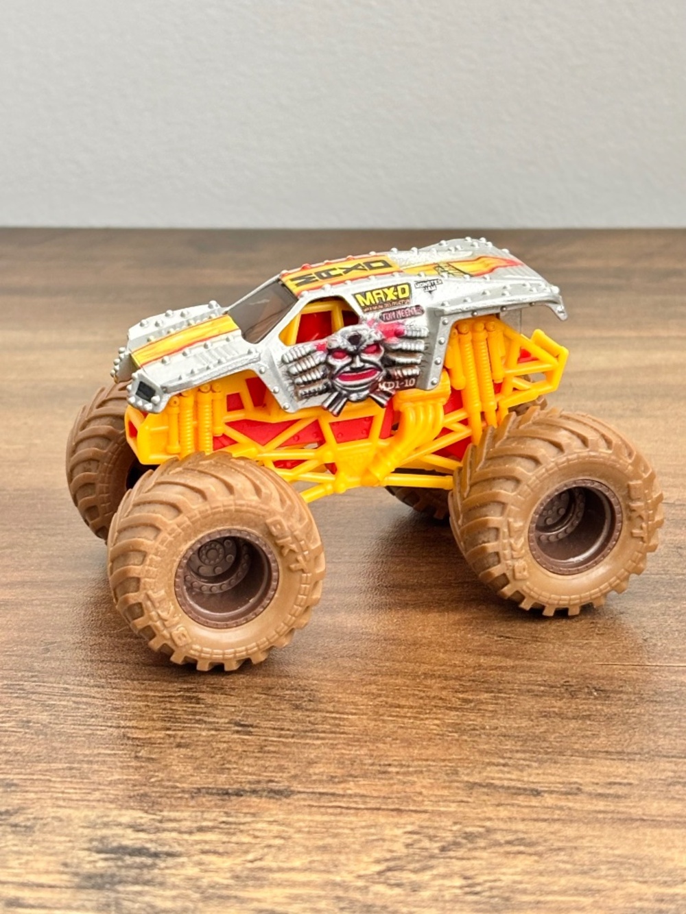 Monster Jam 1:64 Max D Mystery Mudders Yellow Orange Monster Truck Die Cast 2023